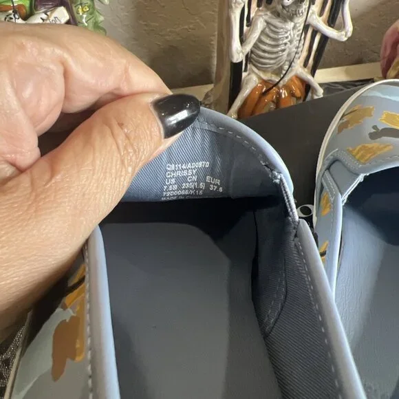 Coach Chrissy Floral Cornflower Leather Slip on Sneakers Size 7.5M - Picture 7 of 11